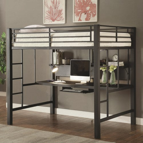 Bunks Workstation Full Loft Bed-COA 460023