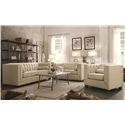 Cairns Stationary Sofa & Love with Tufted Back and Lumbar Pillows-COA