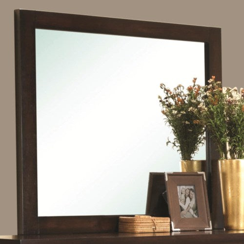 Cameron Square Mirror with Wooden Frame