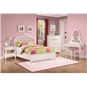 Caroline Vanity Desk and Mirror with Cabriole Legs