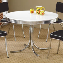 Load image into Gallery viewer, Cleveland Round Chrome Plated Dining Table-COA 2388
