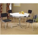 Cleveland Round Chrome Plated Dining Table-COA 2388