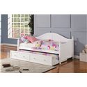 White Wooden Daybed with Trundle 300053-COA