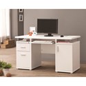 Computer Desk with 2 Drawers and Cabinet-COA 800108