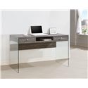 Modern Computer Desk with Glass Sides-COA