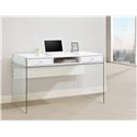 Modern Computer Desk with Glass Sides-COA