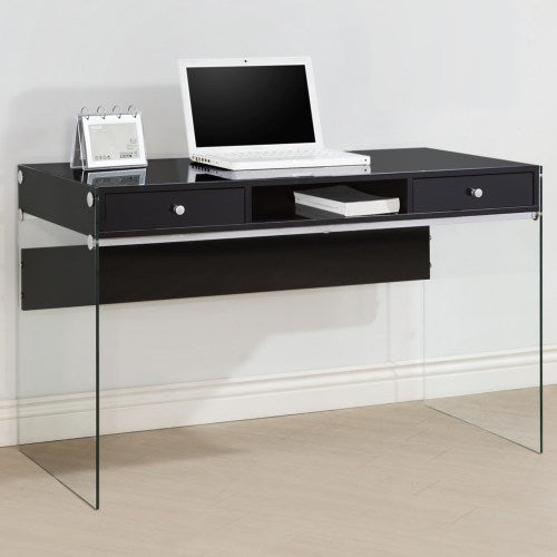 Modern Computer Desk with Glass Sides-COA