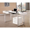 Contemporary Desk with Smooth Finish-COA