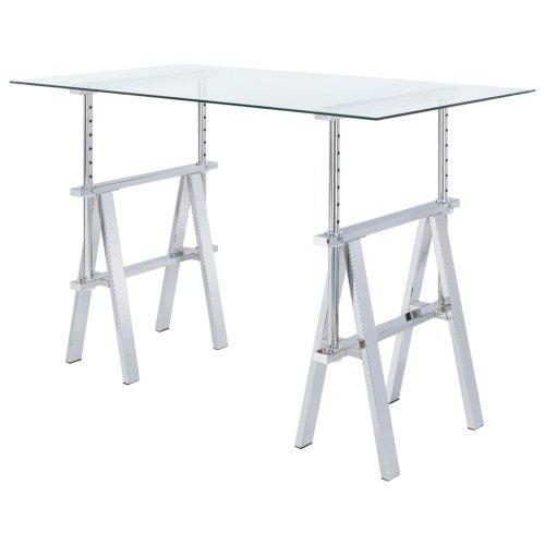 Adjustable Writing Desk with Sawhorse Legs-COA