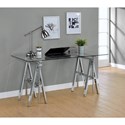 Adjustable Writing Desk with Sawhorse Legs-COA