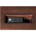 Writing Desk with File Drawer and Outlet