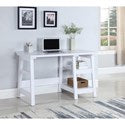 Transitional Writing Desk with Two Shelves