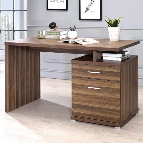 Contemporary Desk with Cabinet