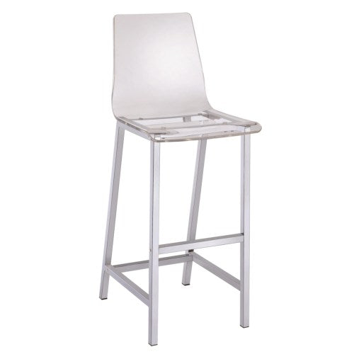 Acrylic Bar Height Stool with Chrome Base 100295-COA