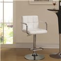 Load image into Gallery viewer, Bar Stools Adjustable Bar Stool with White Upholstery-COA