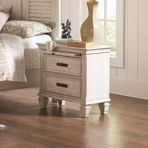 Franco 2 Drawer Nightstand with Pull Out Tray-COA 205332
