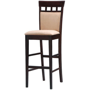 Mix & Match 30" Upholstered Panel Back Bar Stool with Fabric Seat-COA