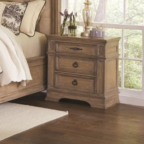 Ilana 3 Drawer Nightstand with Top Felt-Lined Drawer