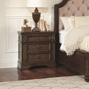 Ilana  3 Drawer Nightstand with Top Felt-Lined Drawer