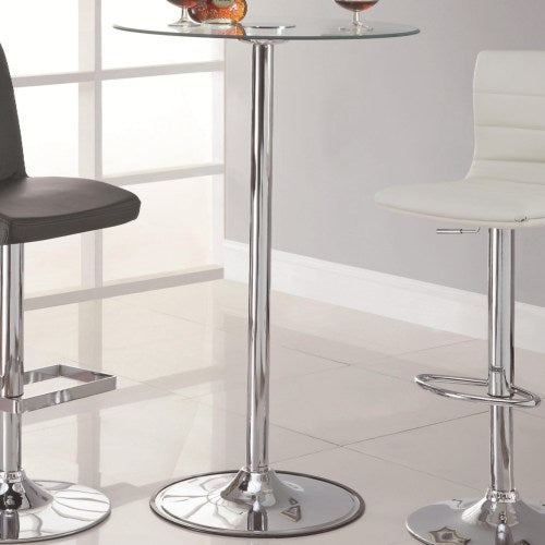 LED 42” Transitioning LED Bar Table ONLY with Chrome Base-COA