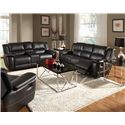 Lee Transitional Motion Sofa & Loveseat with Pillow Arms-COA