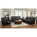 Lee Transitional Motion Sofa & Loveseat with Pillow Arms-COA