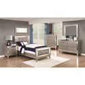 Leighton 2 Drawer Nightstand with Mirrored Panel Accents-COA