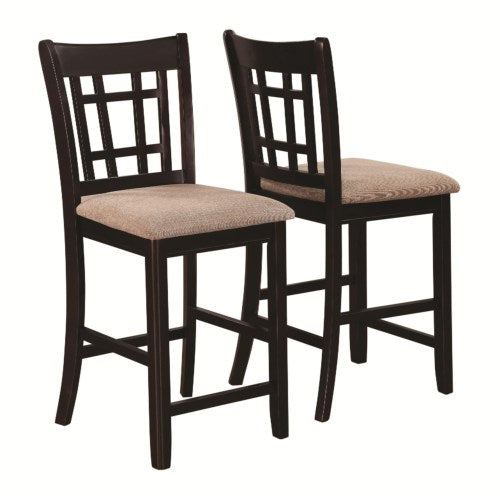 Lavon Casual Lattice Back Counter Height Stool-COA