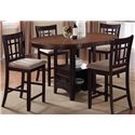 Lavon Casual Lattice Back Counter Height Stool-COA