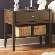 Load image into Gallery viewer, Lompoc 1 Drawer Nightstand with USB Charging Cables