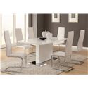 Load image into Gallery viewer, Modern Dining White Dining Table ONLY with Chrome Metal Base-COA