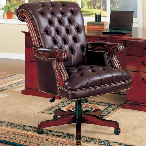 Office Chairs Traditional Leather Executive Chair-COA