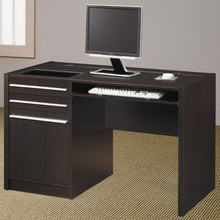 Load image into Gallery viewer, Ontario Contemporary Single Pedestal Computer Desk with Charging Station-COA