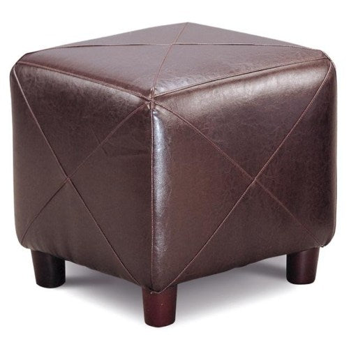 Faux Leather Cube Ottoman 500124-COA