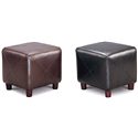 Faux Leather Cube Ottoman 500124-COA