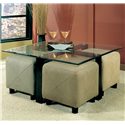 Faux Leather Storage Cube Ottoman 500902-COA