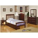 SLAT BED WITH STORAGE 400290T-COA