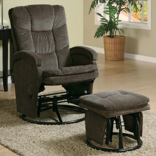 Reclining Glider with Ottoman 600159-COA