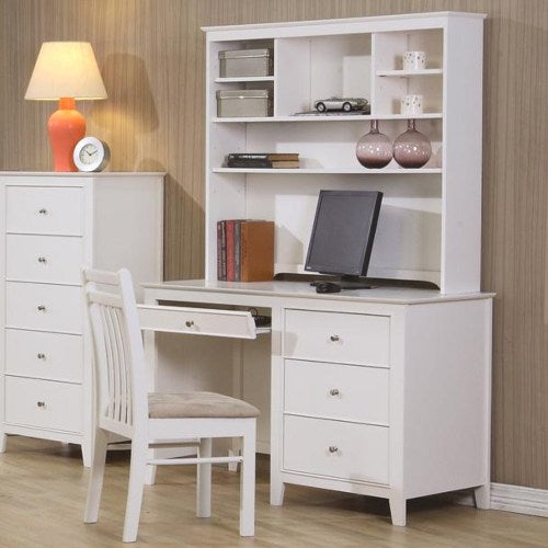 Selena Computer Desk and Hutch-COA 400237DH