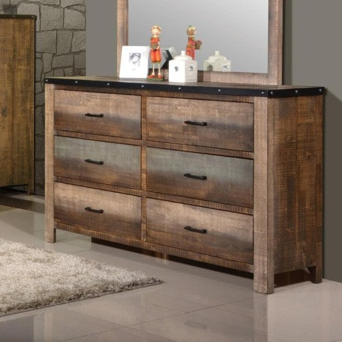 Sembene Rustic Dresser with Six Drawers 205093-COA
