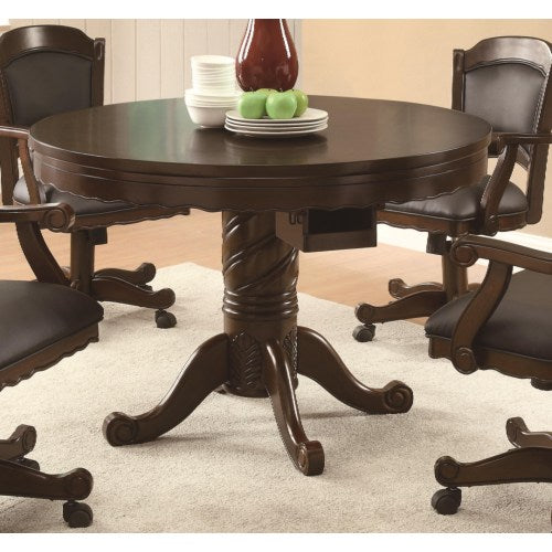 Turk 3-in-1 Round Pedestal Game Table-COA 100871