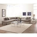 70588 Contemporary Glass Top End Table