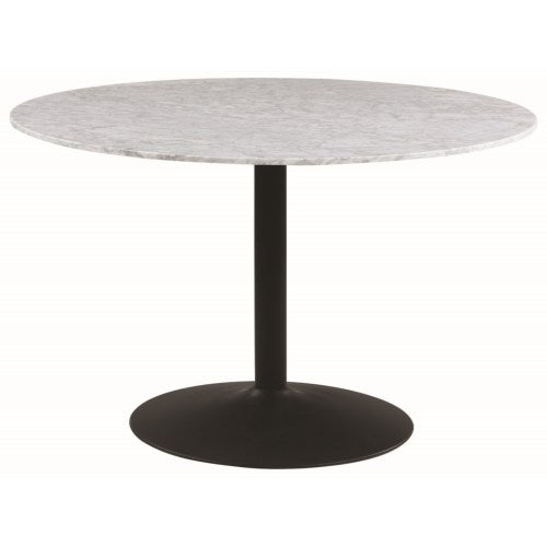 Bartole Round Dining Table with Carrara Top-COA