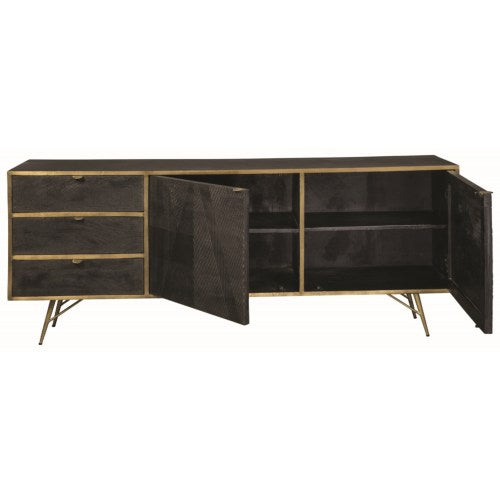 Bartole Modern Server with Doors and Drawers