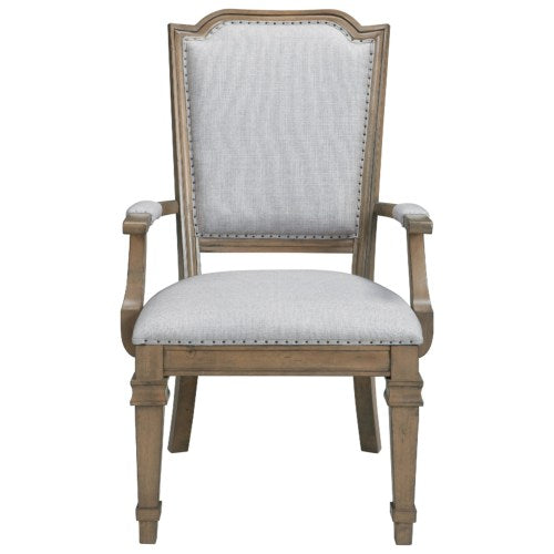 Florence Dining Arm Chair with Nail Tacks