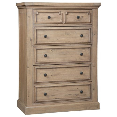 Florence Five Drawer Chest with Knob Hardware