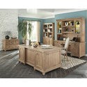 Florence Double Pedestal Desk with Rustic Finish