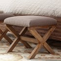 Home Accents Chair Ottoman with Nailhead Trim