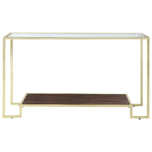 Home Accents Modern Console Table with Brass Frame
