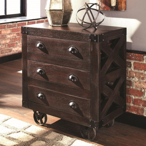 Home Accents Accent Cabinet with Rough-Sawn Finish